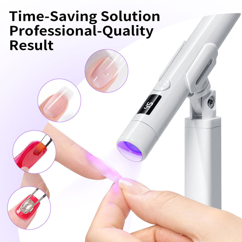 New handheld portable manicure a word lamp bracket 360-degree rotation multifunctional bracket paste wear nail baking lamp