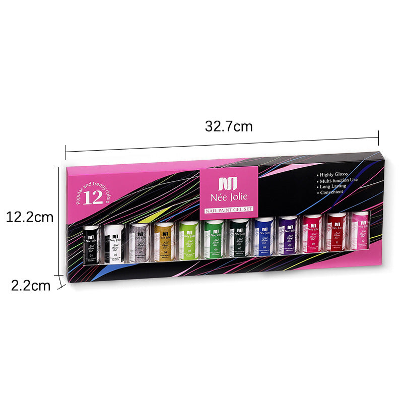 12 Colour Pulling Gel 3D Painted Nail Pulling Gel Nail Art Pulling Gel