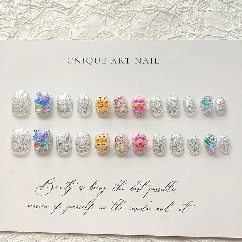 New Wearable Nail Art Nail Patch Finished Removable Nail Patch 24 Pieces