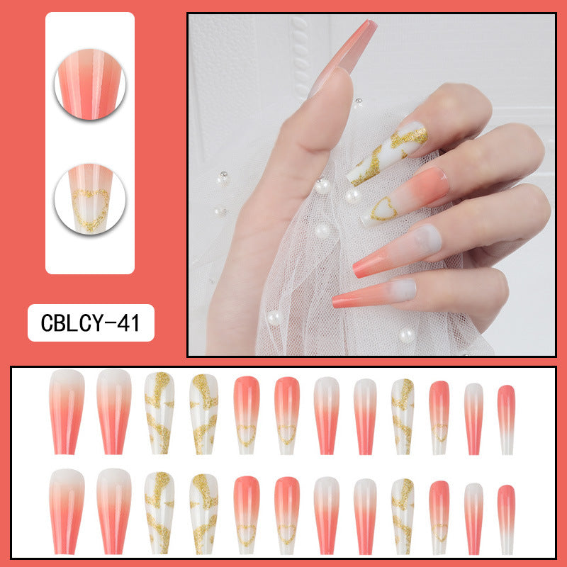 ｛CBCY-1｝Long section Europe and the United States wear nail removable false nail patches pointed nail manicure press on nails