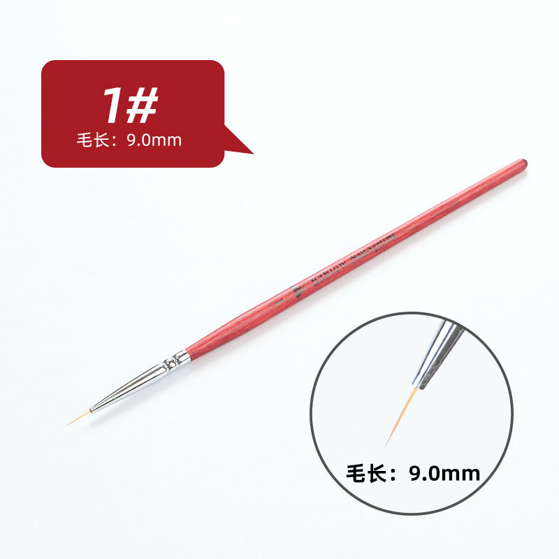 Mahogany Rod Ultra Fine Nail Art Drawing Pen Set Nail Art Hooking and Drawing Pen Colouring Pen