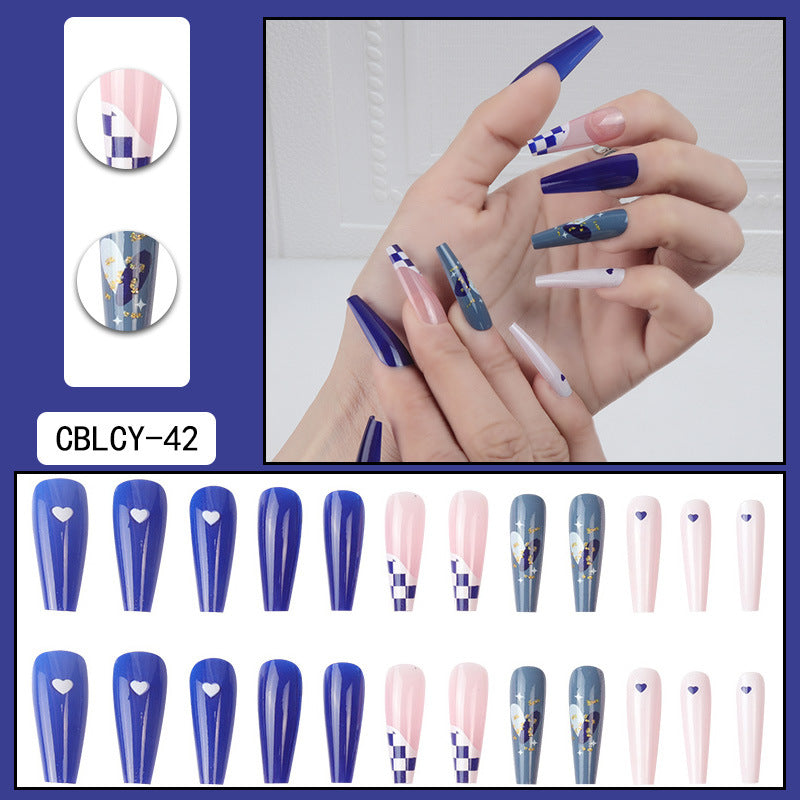 ｛CBCY-1｝Long section Europe and the United States wear nail removable false nail patches pointed nail manicure press on nails