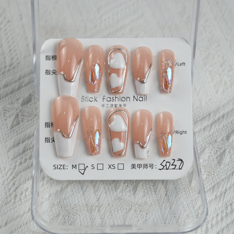 10-piece set of handcrafted SPA-grade nail decals, removable handcrafted wearable nails,  finished products