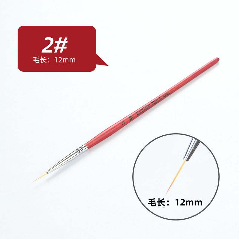 Mahogany Rod Ultra Fine Nail Art Drawing Pen Set Nail Art Hooking and Drawing Pen Colouring Pen