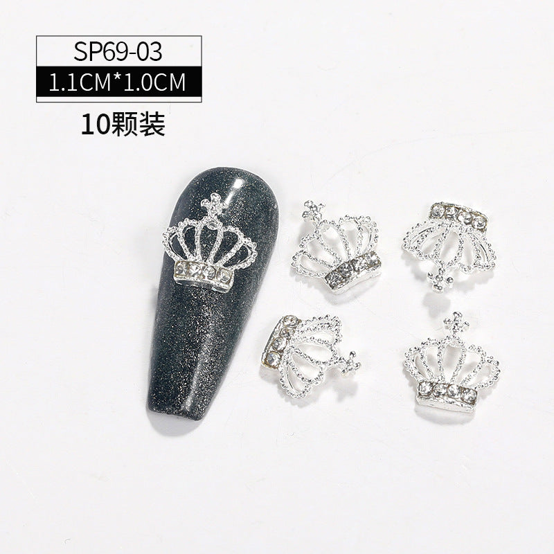 Cross-border hot explosive models Ketty cat nail accessories love wings crown most stock swan nail accessories accessories accessories