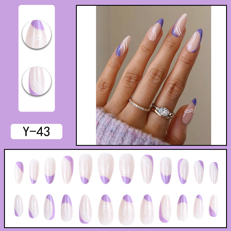 ｛YDK｝Wholesale Acrylic press on nails False nail designer press on boxes artificial fingernails Short Nail Art