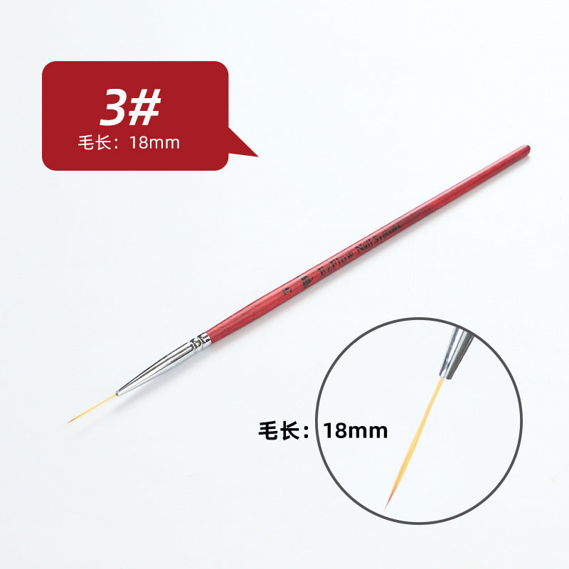 Mahogany Rod Ultra Fine Nail Art Drawing Pen Set Nail Art Hooking and Drawing Pen Colouring Pen