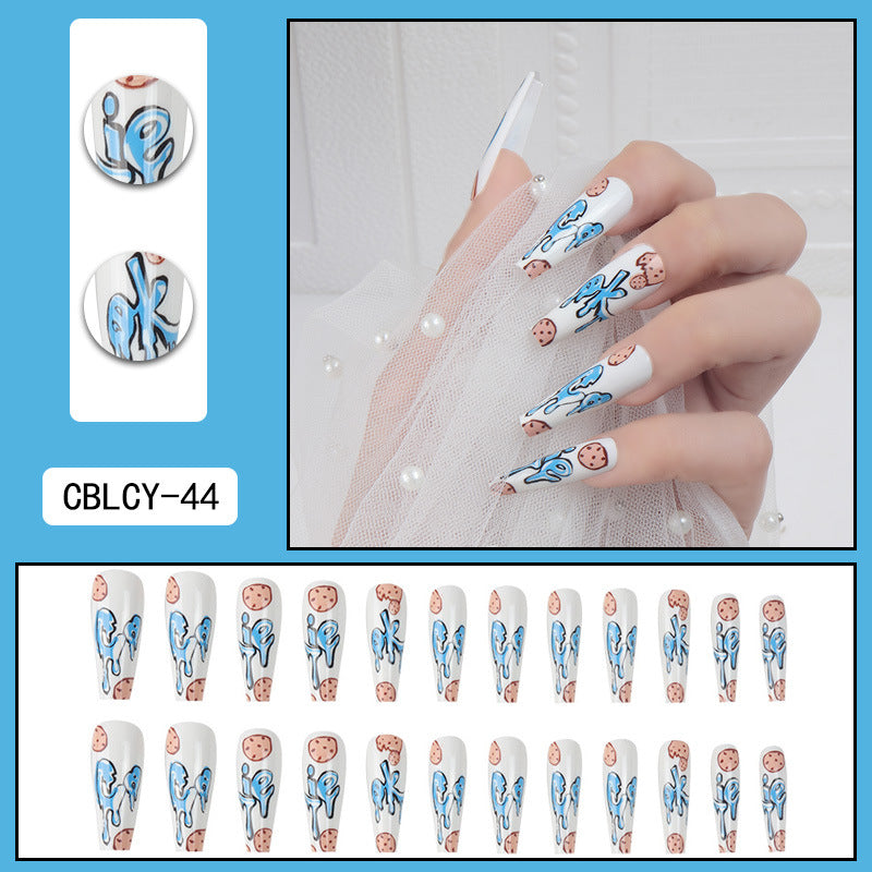 ｛CBCY-1｝Long section Europe and the United States wear nail removable false nail patches pointed nail manicure press on nails