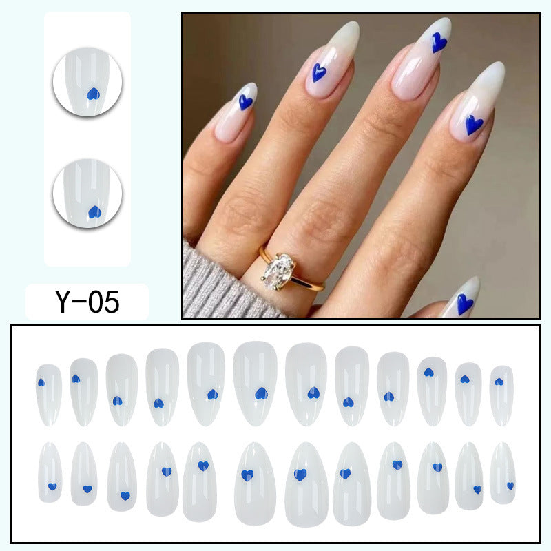 ｛YMJ-1｝Explosive false nail stickers wear nail finished nail piece removable blush nail girls cat eye gradient nail patch