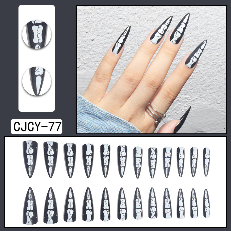 ｛SY-1｝Long section of Europe and the United States wear nail long pointed nail halo gradient plating nail patch nail piece finished products