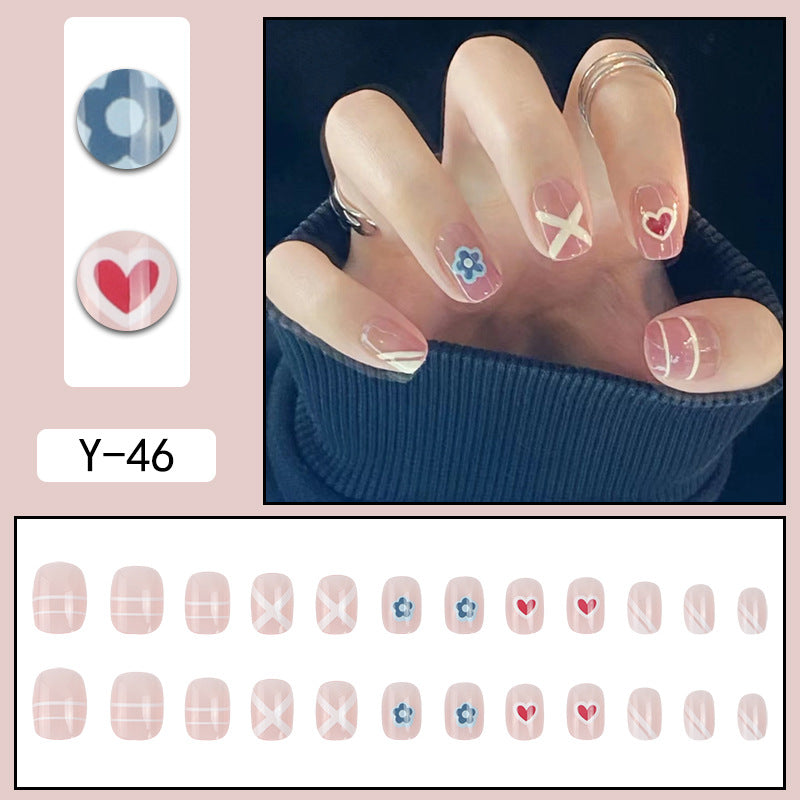 ｛YDK｝Wholesale Acrylic press on nails False nail designer press on boxes artificial fingernails Short Nail Art