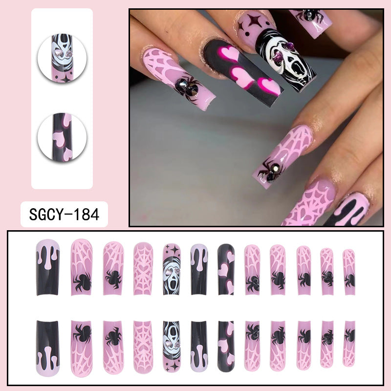 ｛CLM-1｝Europe and the United States long ins style hot girl wearable nail stickers Artificial fingernails press on nails