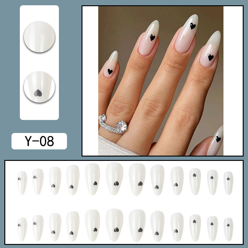 ｛YMJ-1｝Explosive false nail stickers wear nail finished nail piece removable blush nail girls cat eye gradient nail patch