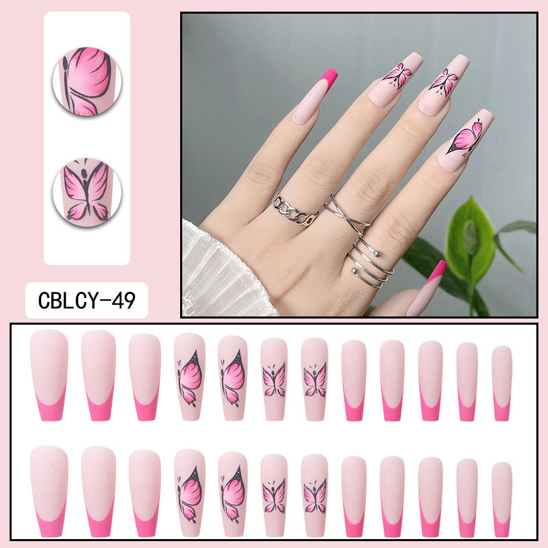 ｛CBCY-1｝Long section Europe and the United States wear nail removable false nail patches pointed nail manicure press on nails