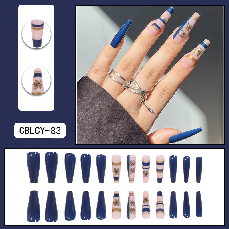 ｛SY-1｝Long section of Europe and the United States wear nail long pointed nail halo gradient plating nail patch nail piece finished products