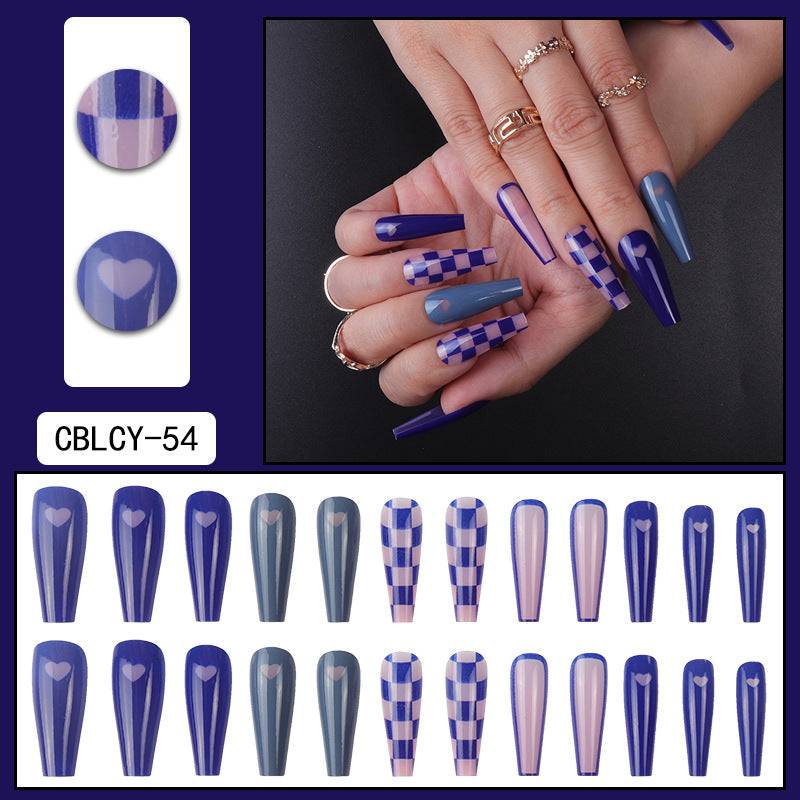 ｛CBCY-1｝Long section Europe and the United States wear nail removable false nail patches pointed nail manicure press on nails