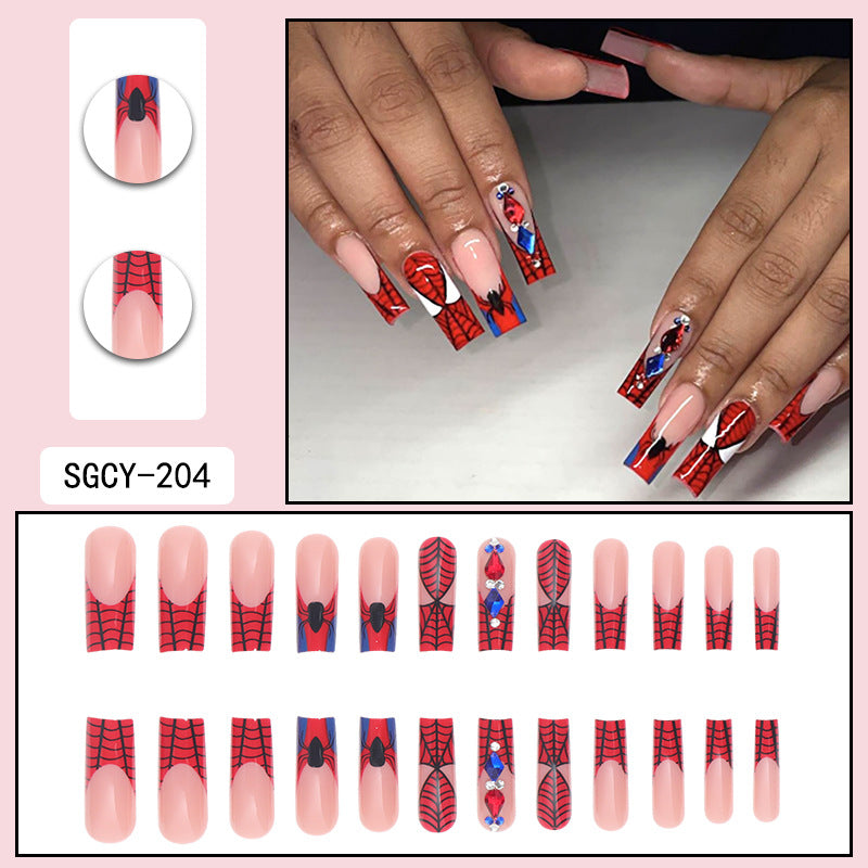 ｛CLM-1｝Europe and the United States long ins style hot girl wearable nail stickers Artificial fingernails press on nails