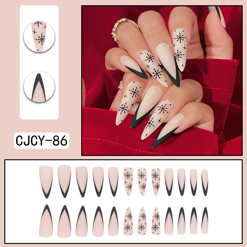 ｛SY-1｝Long section of Europe and the United States wear nail long pointed nail halo gradient plating nail patch nail piece finished products