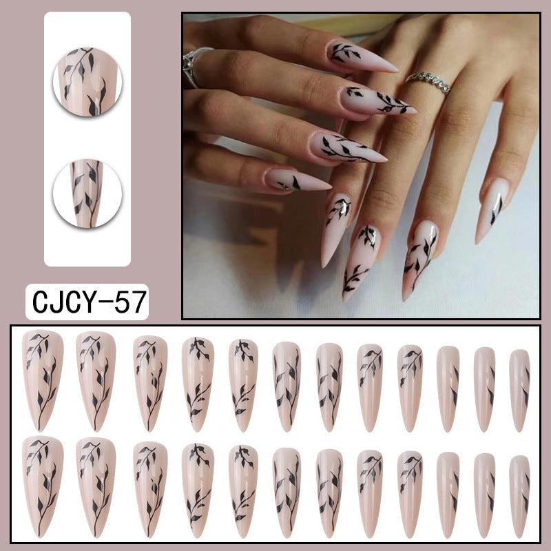 ｛CBCY-1｝Long section Europe and the United States wear nail removable false nail patches pointed nail manicure press on nails