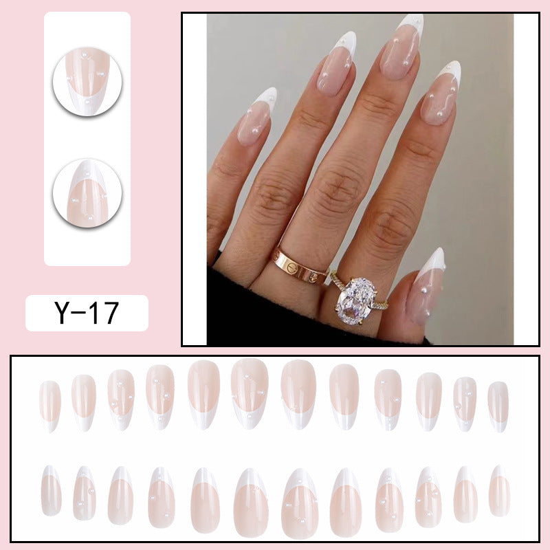 ｛YMJ-1｝Explosive false nail stickers wear nail finished nail piece removable blush nail girls cat eye gradient nail patch