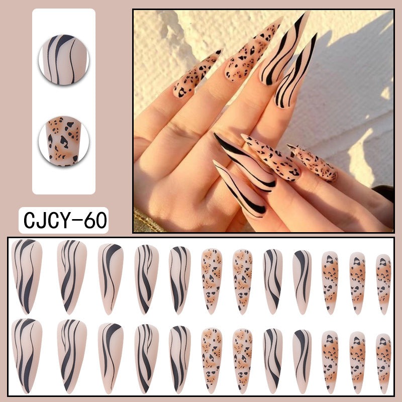 ｛CBCY-1｝Long section Europe and the United States wear nail removable false nail patches pointed nail manicure press on nails