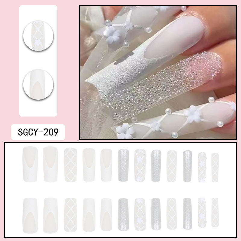 ｛CLM-1｝Europe and the United States long ins style hot girl wearable nail stickers Artificial fingernails press on nails