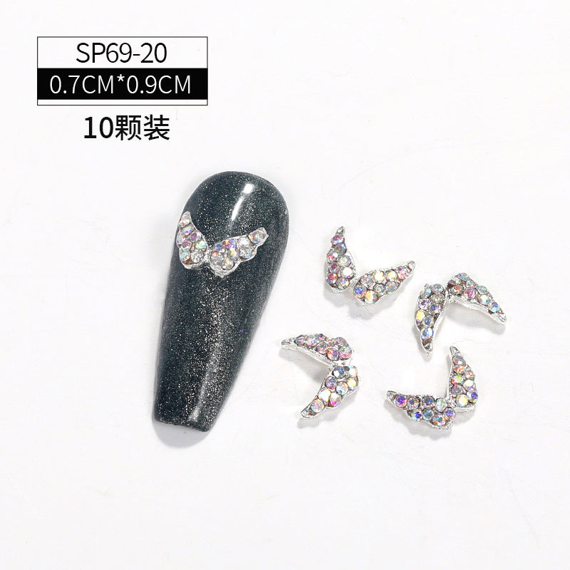 Cross-border hot explosive models Ketty cat nail accessories love wings crown most stock swan nail accessories accessories accessories