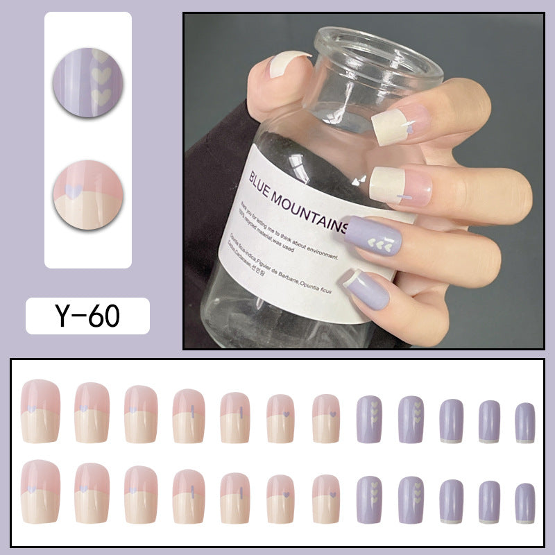 ｛YDK｝Wholesale Acrylic press on nails False nail designer press on boxes artificial fingernails Short Nail Art