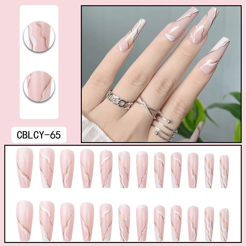 ｛CBCY-1｝Long section Europe and the United States wear nail removable false nail patches pointed nail manicure press on nails