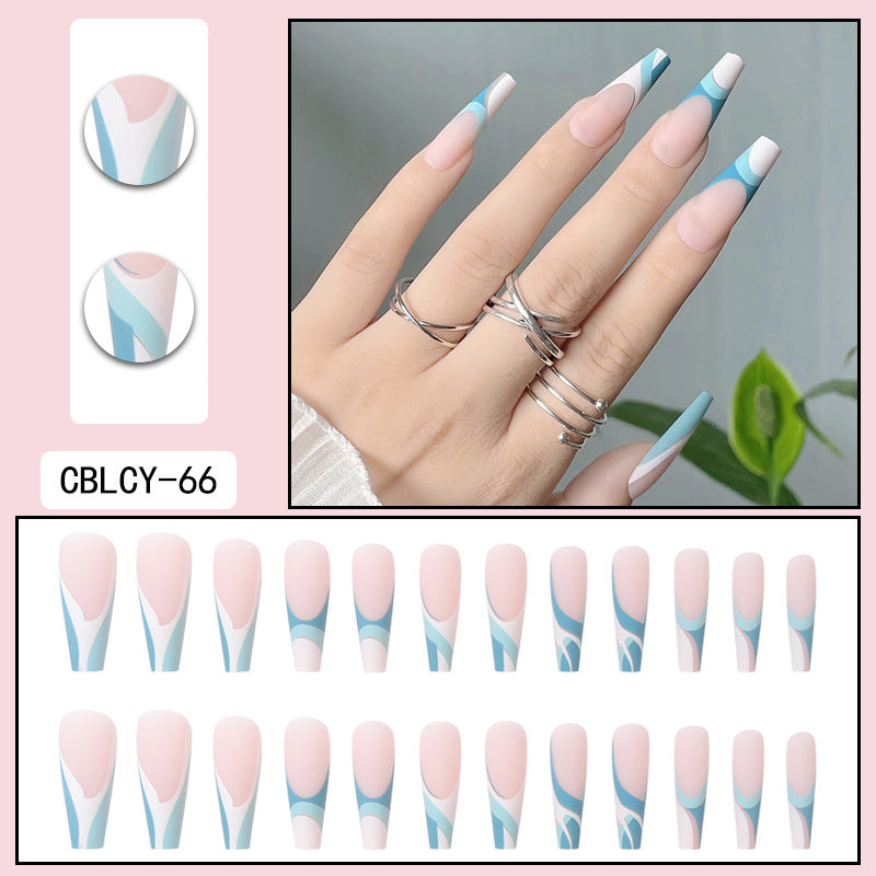 ｛CBCY-1｝Long section Europe and the United States wear nail removable false nail patches pointed nail manicure press on nails