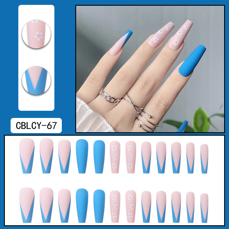 ｛CBCY-1｝Long section Europe and the United States wear nail removable false nail patches pointed nail manicure press on nails