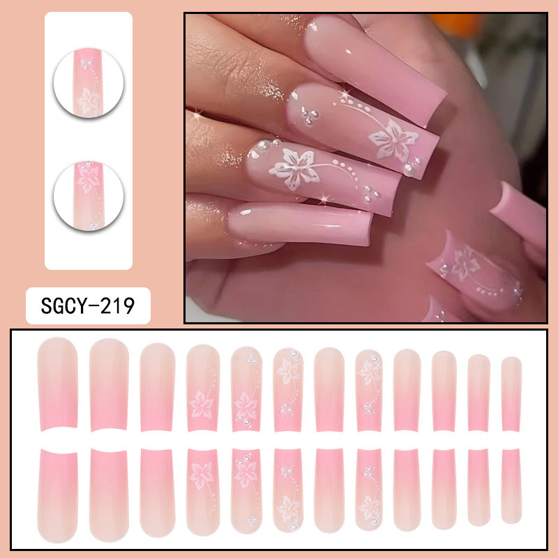 ｛CLM-2｝Europe and the United States long ins style hot girl wearable nail stickers Artificial fingernails press on nails