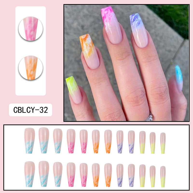 ｛COB-2｝Explosive wear nails removable false nail patches ins ballet nail pieces finished press on nails