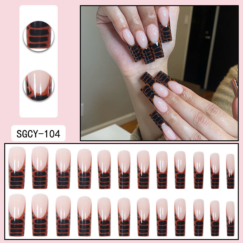 ｛SY-2｝Long section of Europe and the United States wear nail long pointed nail halo gradient plating nail patch nail piece finished products