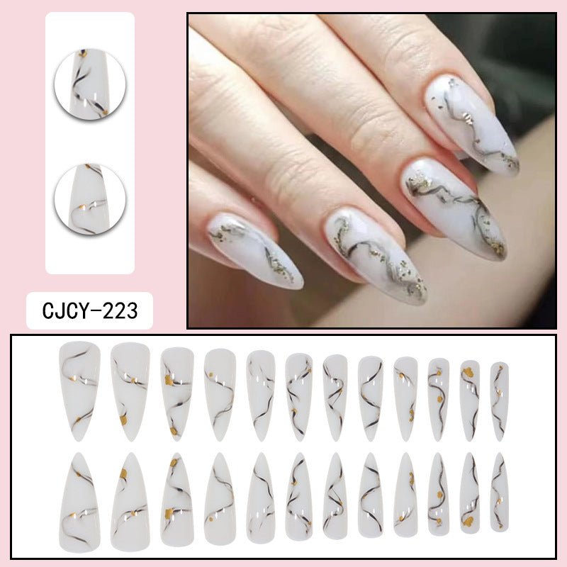 ｛CLM-2｝Europe and the United States long ins style hot girl wearable nail stickers Artificial fingernails press on nails