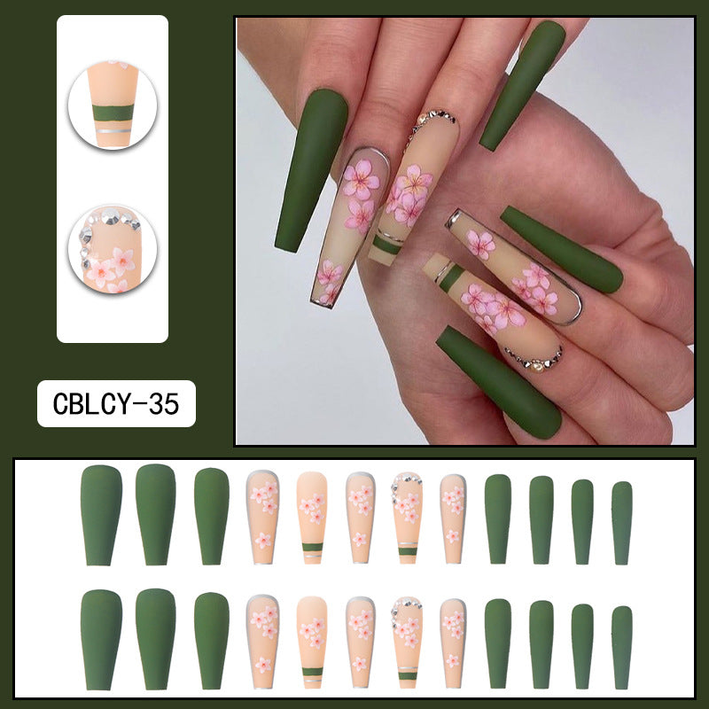 ｛COB-2｝Explosive wear nails removable false nail patches ins ballet nail pieces finished press on nails