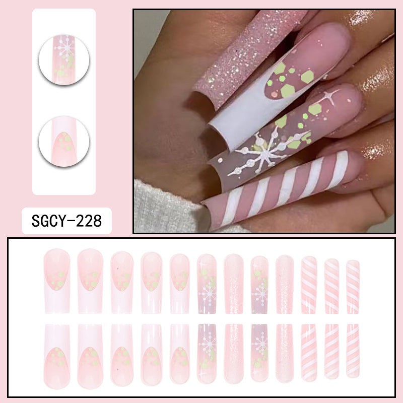 ｛CLM-2｝Europe and the United States long ins style hot girl wearable nail stickers Artificial fingernails press on nails