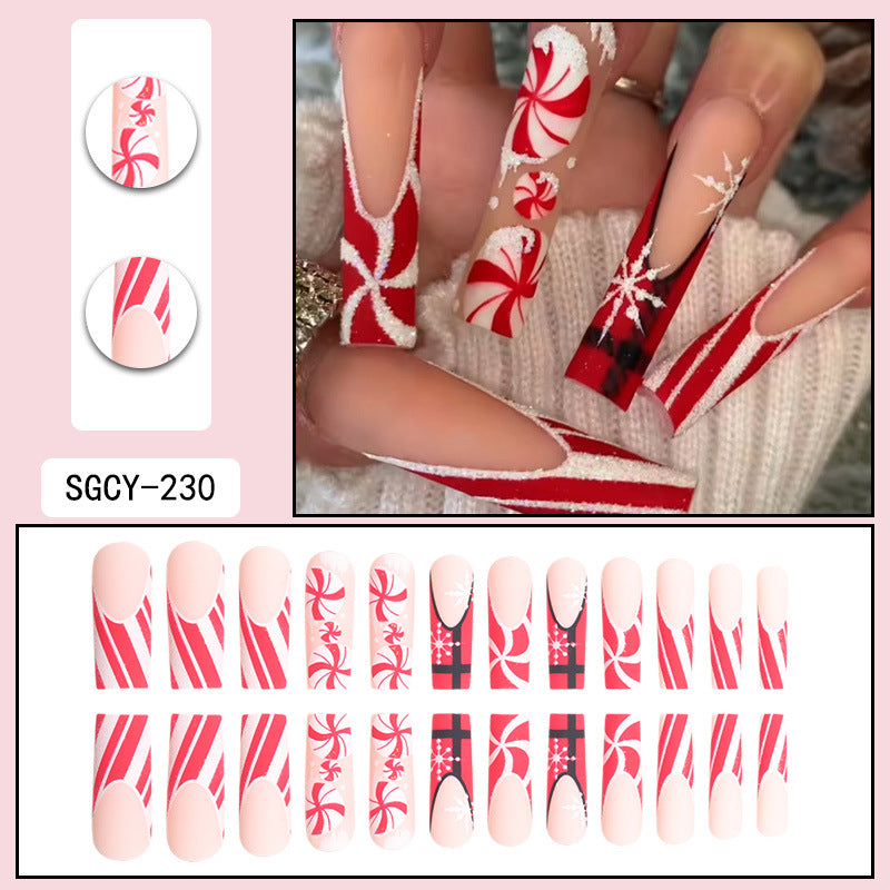 ｛CLM-2｝Europe and the United States long ins style hot girl wearable nail stickers Artificial fingernails press on nails