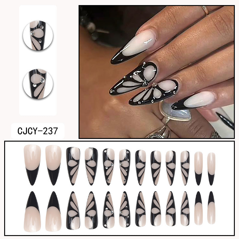 ｛CLM-2｝Europe and the United States long ins style hot girl wearable nail stickers Artificial fingernails press on nails