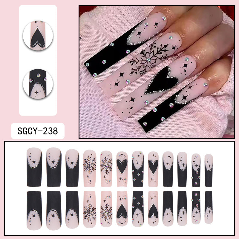 ｛CLM-2｝Europe and the United States long ins style hot girl wearable nail stickers Artificial fingernails press on nails