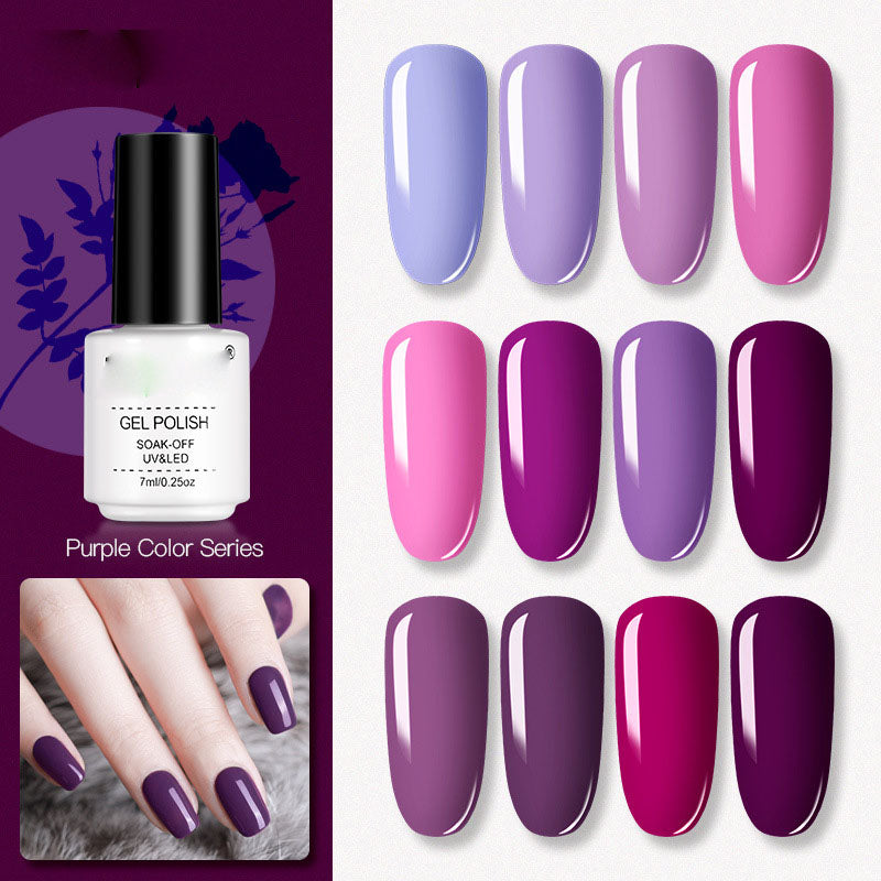 NGRO040 Grape Purple Nail Polish Glue Pink Barbie Glue 7ML