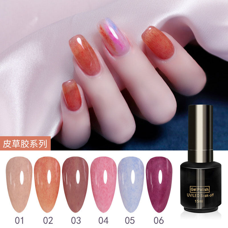 NGPF028 Nail polish, velvet fur glue, 6-color nail polish set