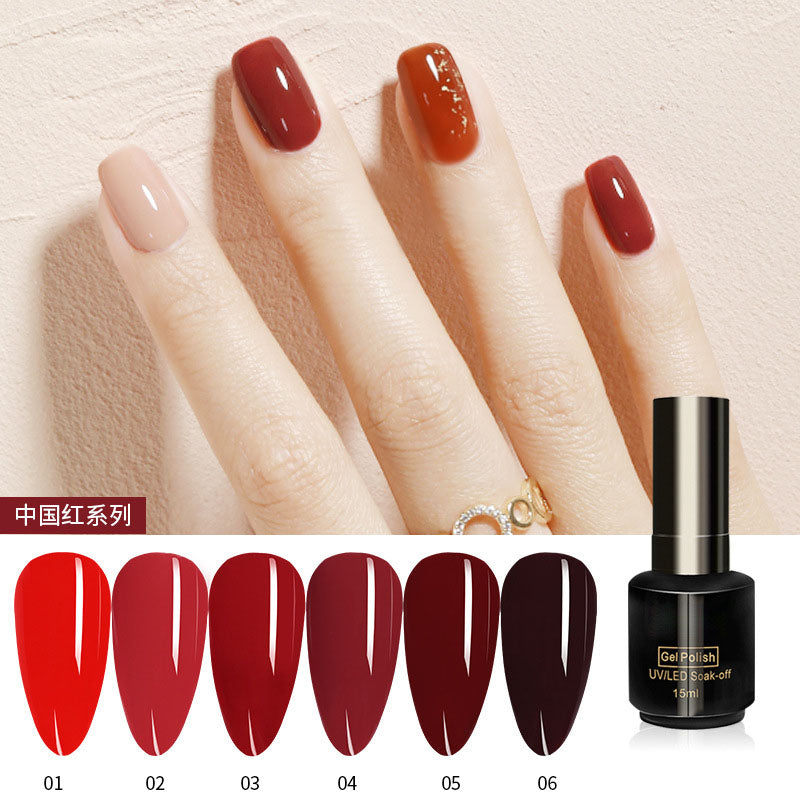 NGPF023 China Red Nail Polish Glue Popular Strawberry Nail Polish