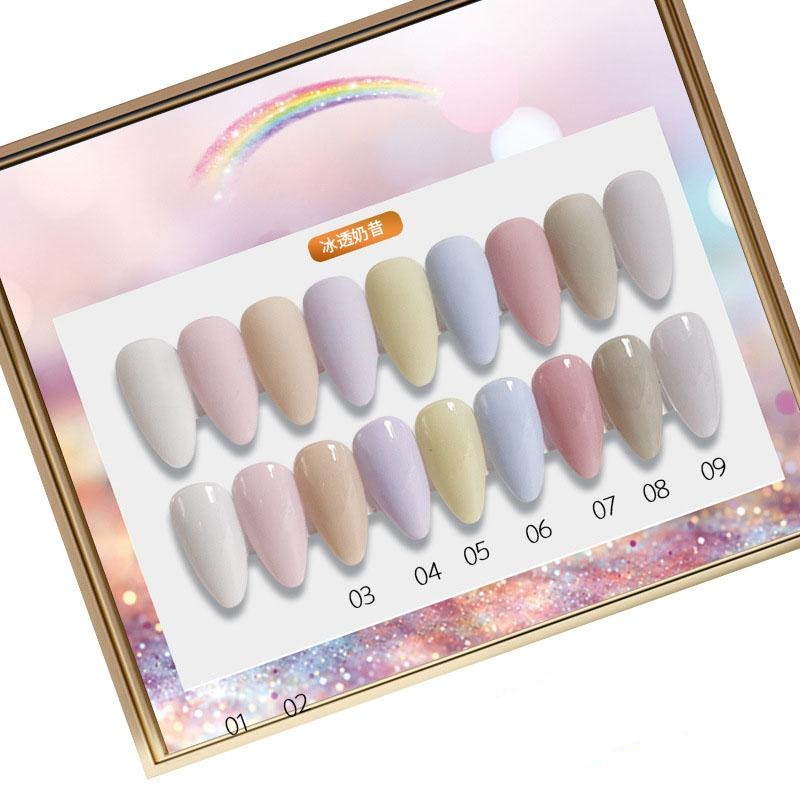 NGPF002 Iced Milkshake, Jelly, Iced Tea Color, Creamy White Nude Color Nail Polish Set