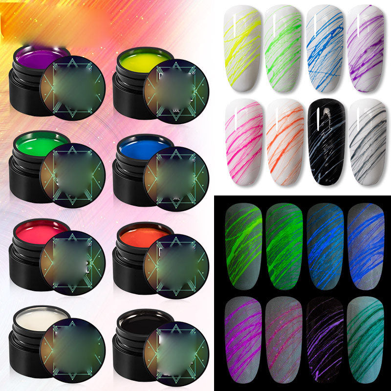 NGRO089 Nail Art Painted Luminous Elastic Silky Glue 5ml