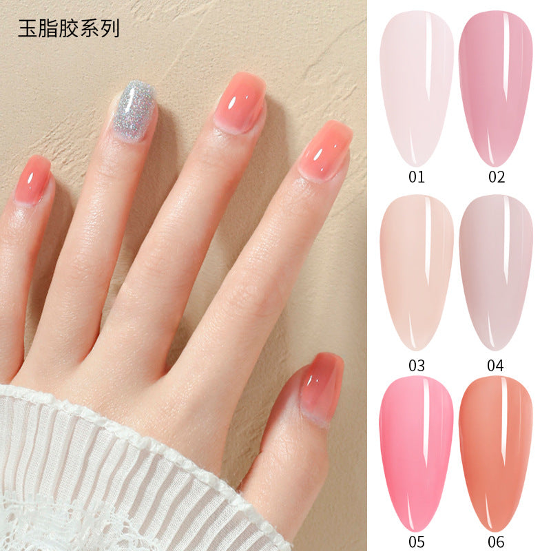 NGPF021 Jade Ice Penetrating Jelly Nail Polish 6 Color Set