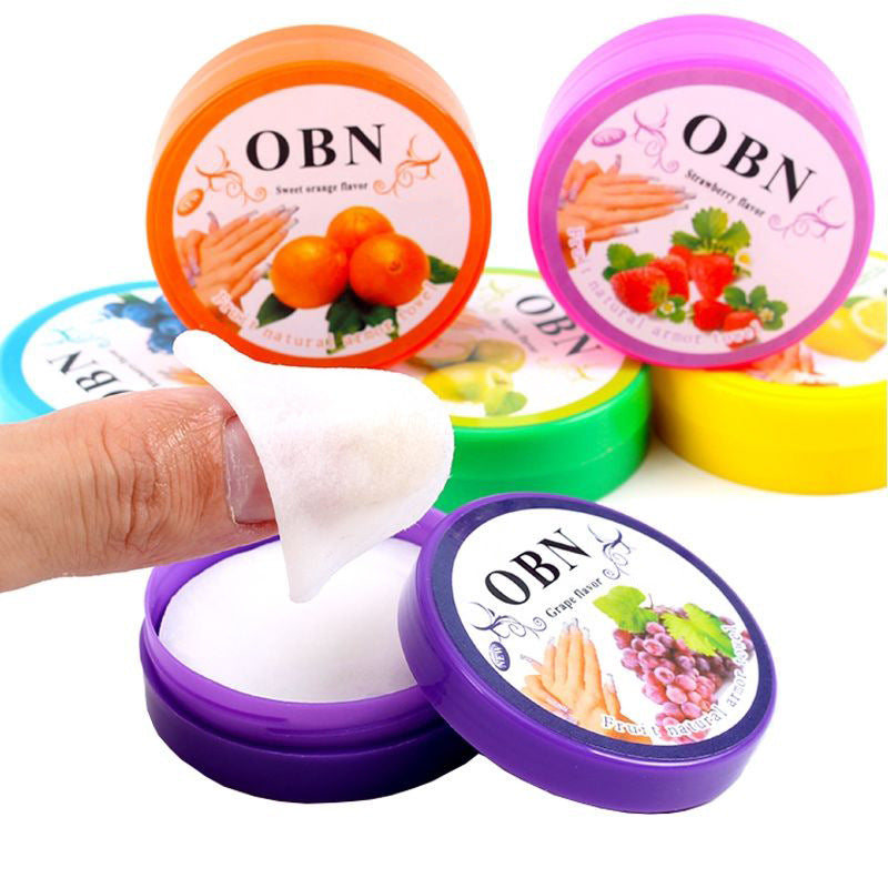 YAC009 disposable nail remover cotton pads boxed fruit flavor