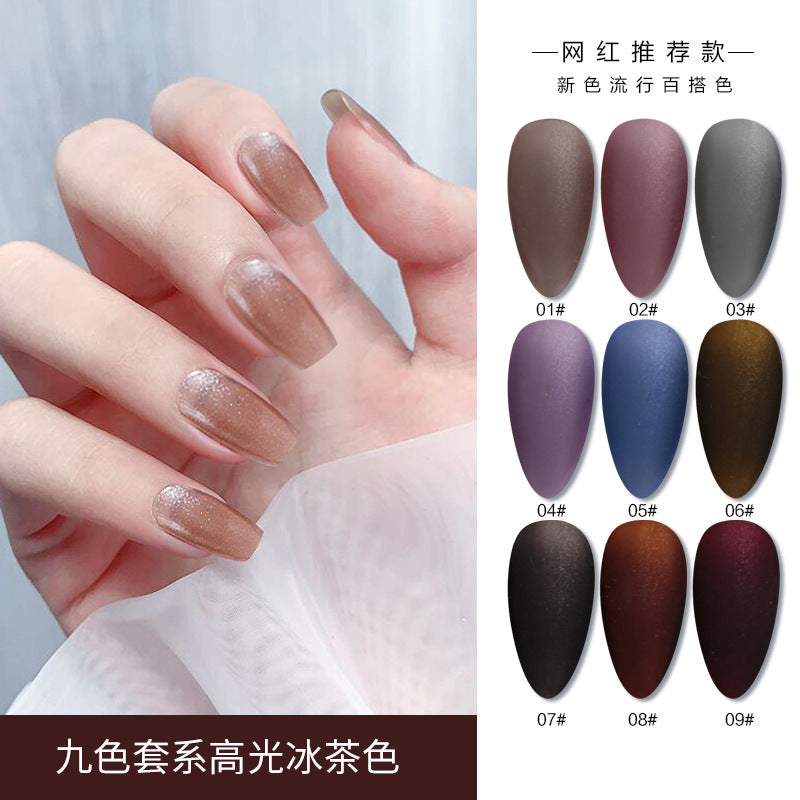 NGPF006 new glitter ice tea color nail polish set