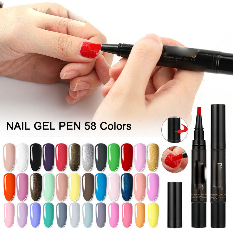 NGRO038 Pen Lazy Nail Polish 58 Color Rotating Glue 5ml