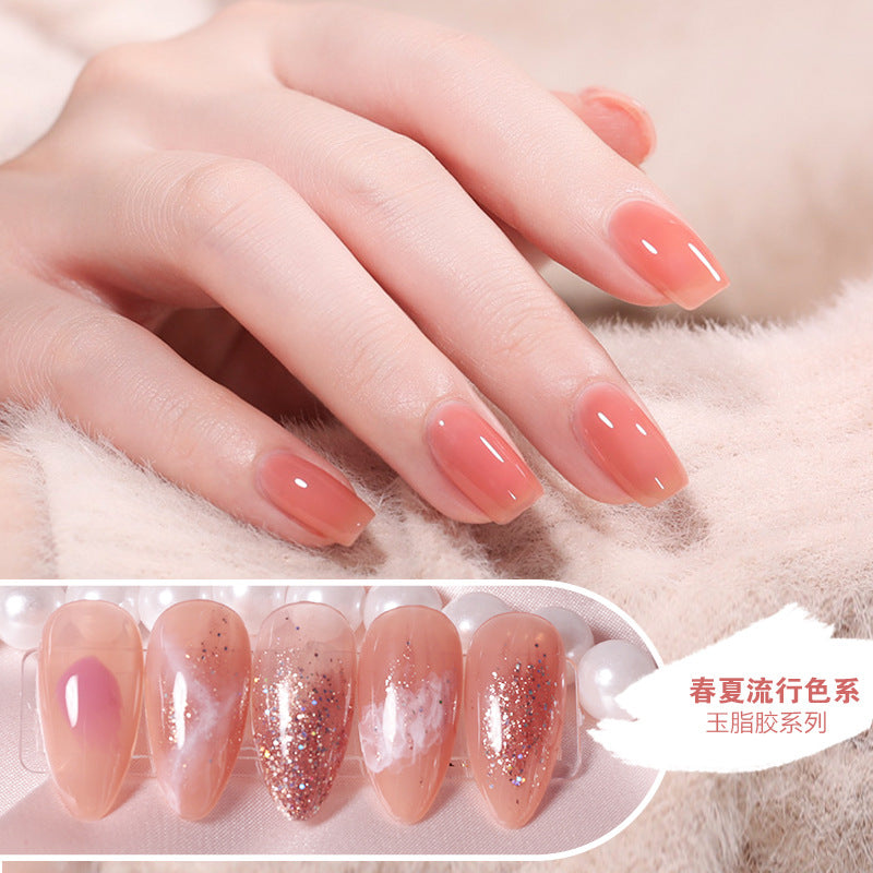 NGPF021 Jade Ice Penetrating Jelly Nail Polish 6 Color Set